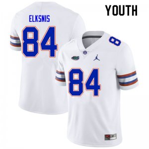 Youth Florida Gators #84 Nick Elksnis NCAA Nike White Authentic Stitched College Football Jersey TLB7462PS